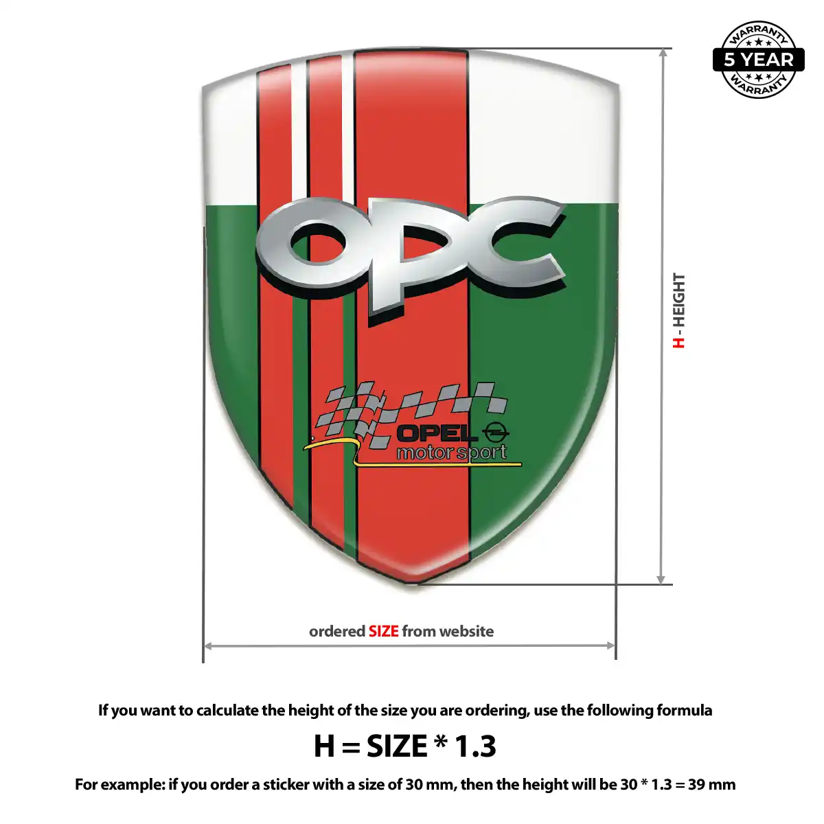 Opel Automotive Logo Sticker Resin Luxe