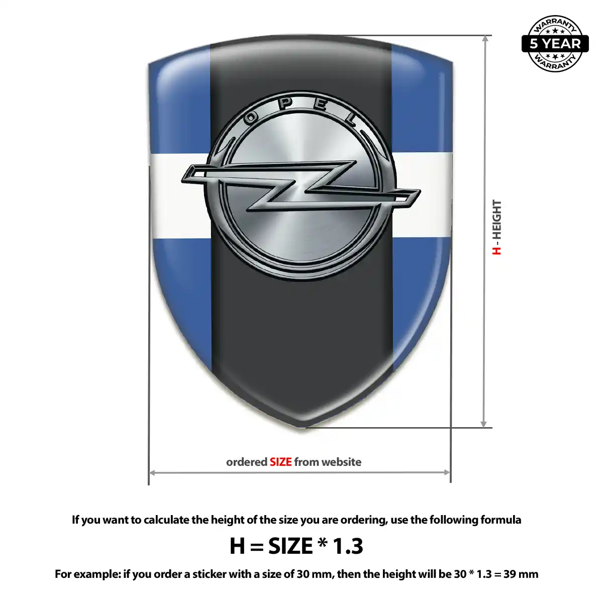 Opel Automotive Logo Sticker Superior Craft