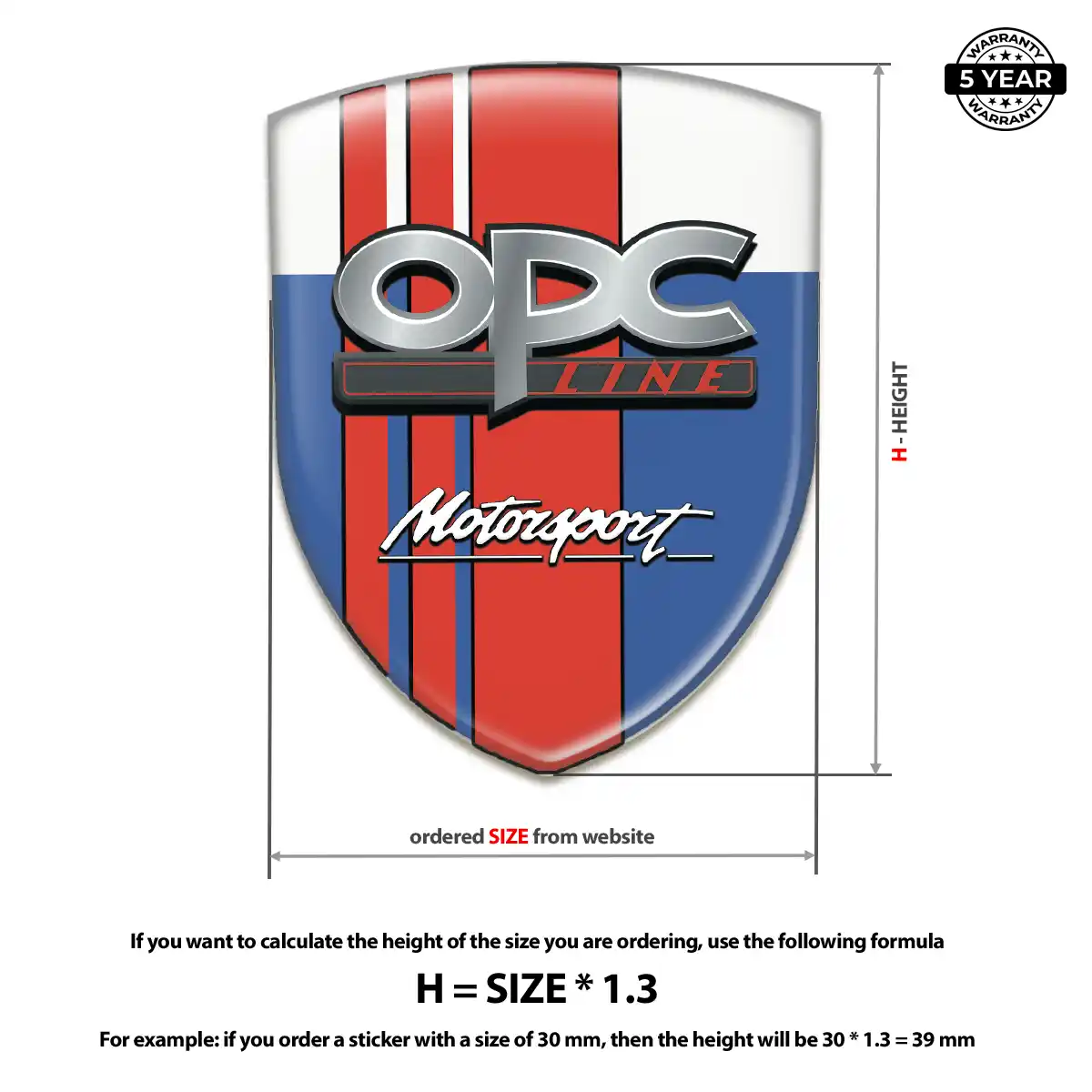 Opel Automotive Resin Decal Cabin Style