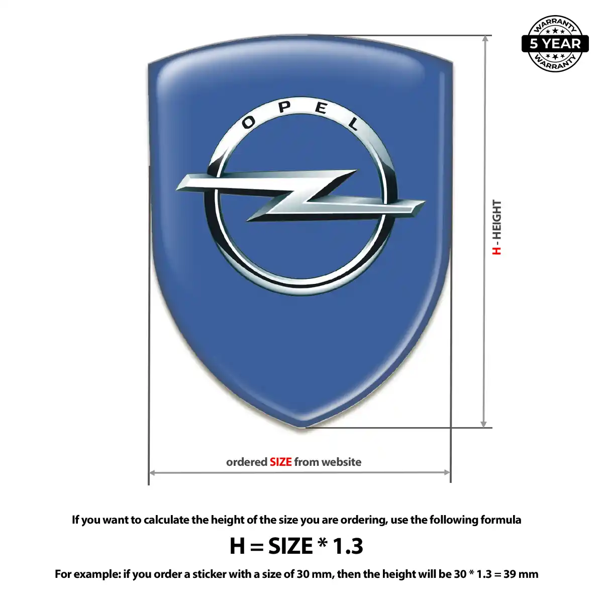 Opel Automotive Resin Decal Deluxe Edition