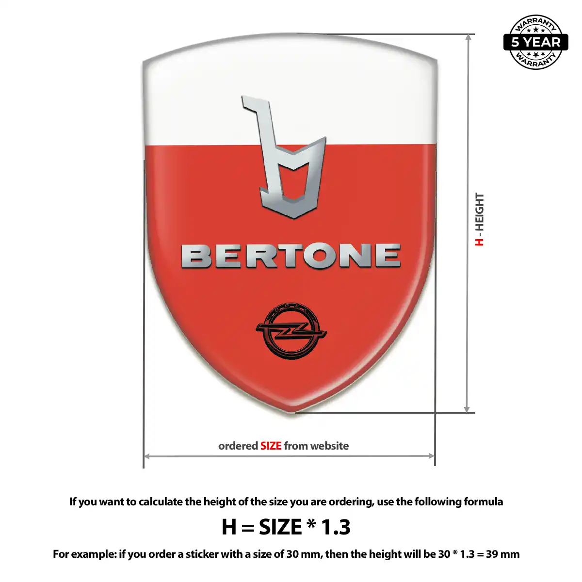 Opel Automotive Resin Decal Exclusive Series