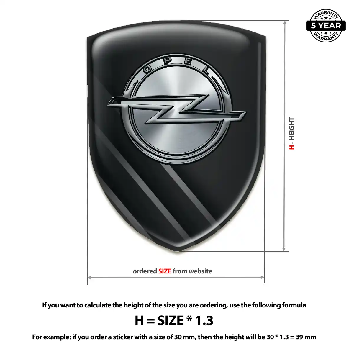 Opel Automotive Resin Decal Exterior Luxe