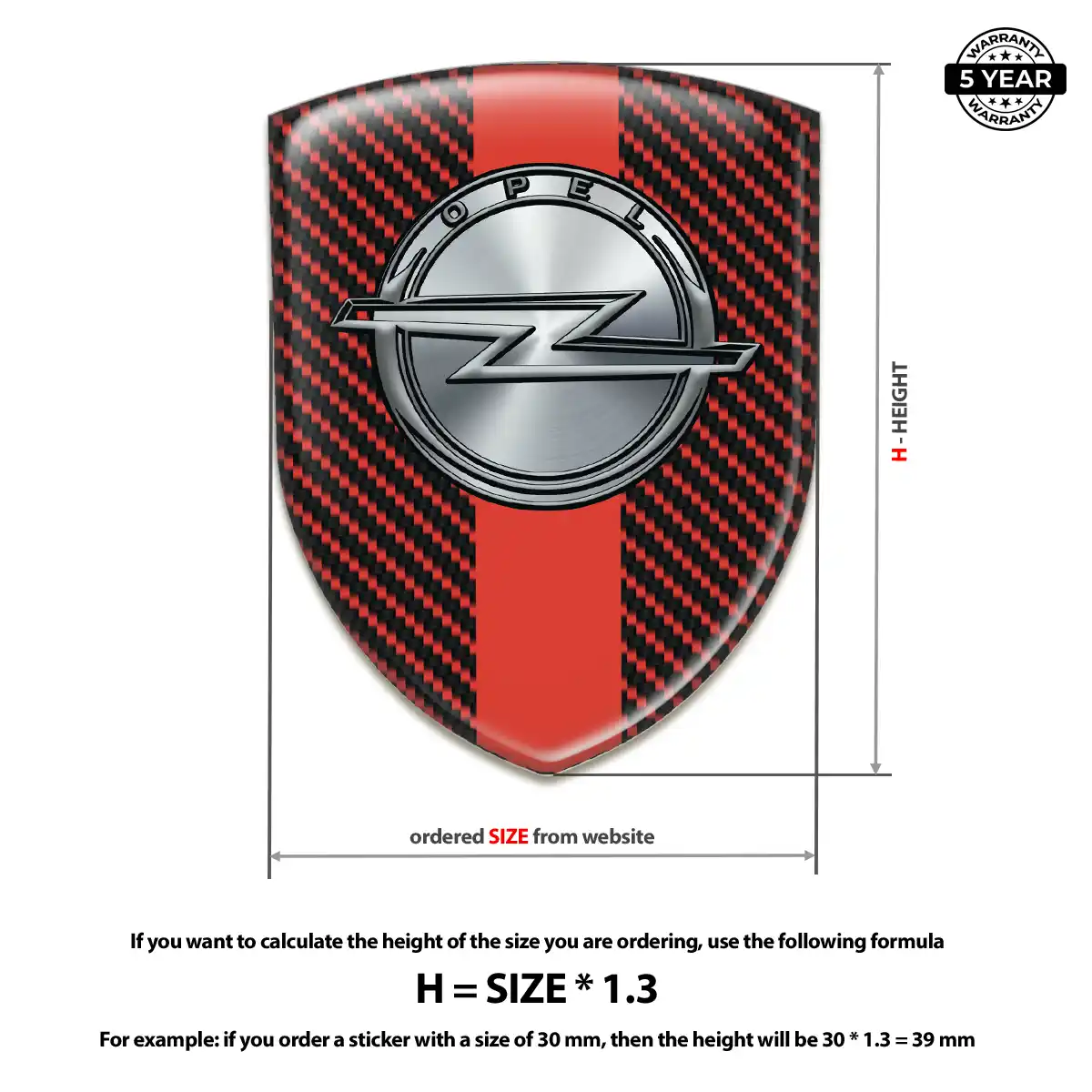 Opel Automotive Resin Decal Interior Elegance