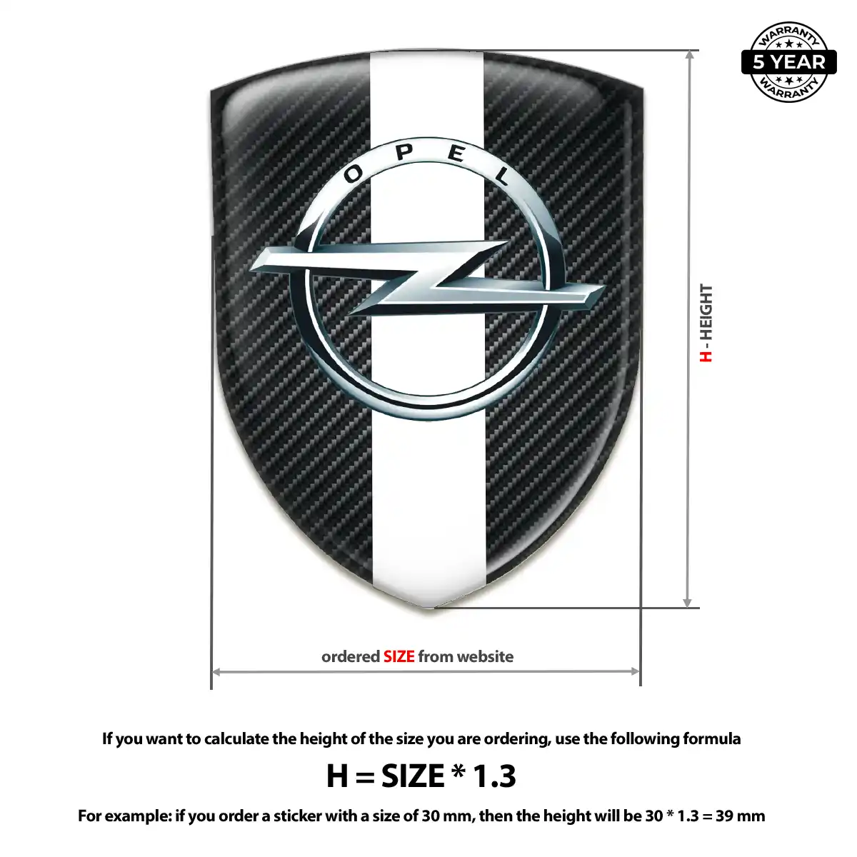 Opel Automotive Resin Decal Noble Edition