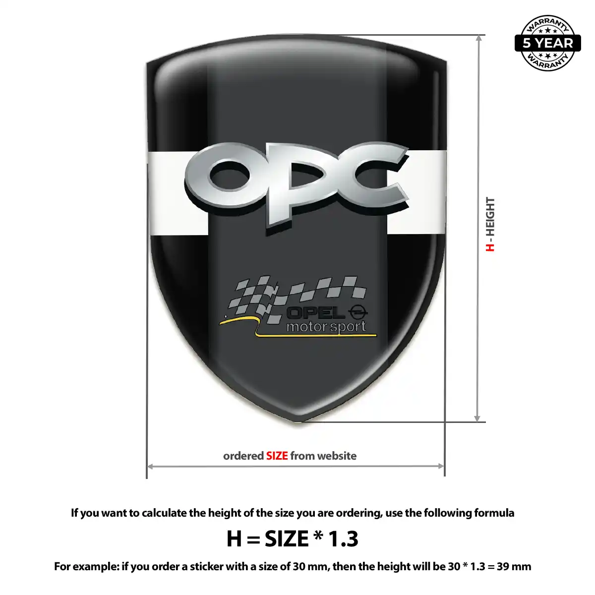 Opel Automotive Resin Decal Opulent Line