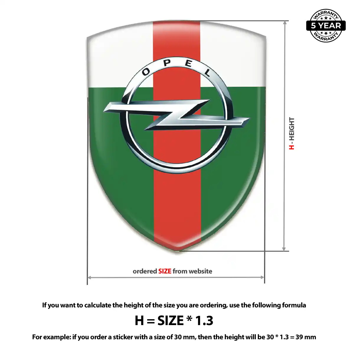 Opel Automotive Resin Decal Prestige Line