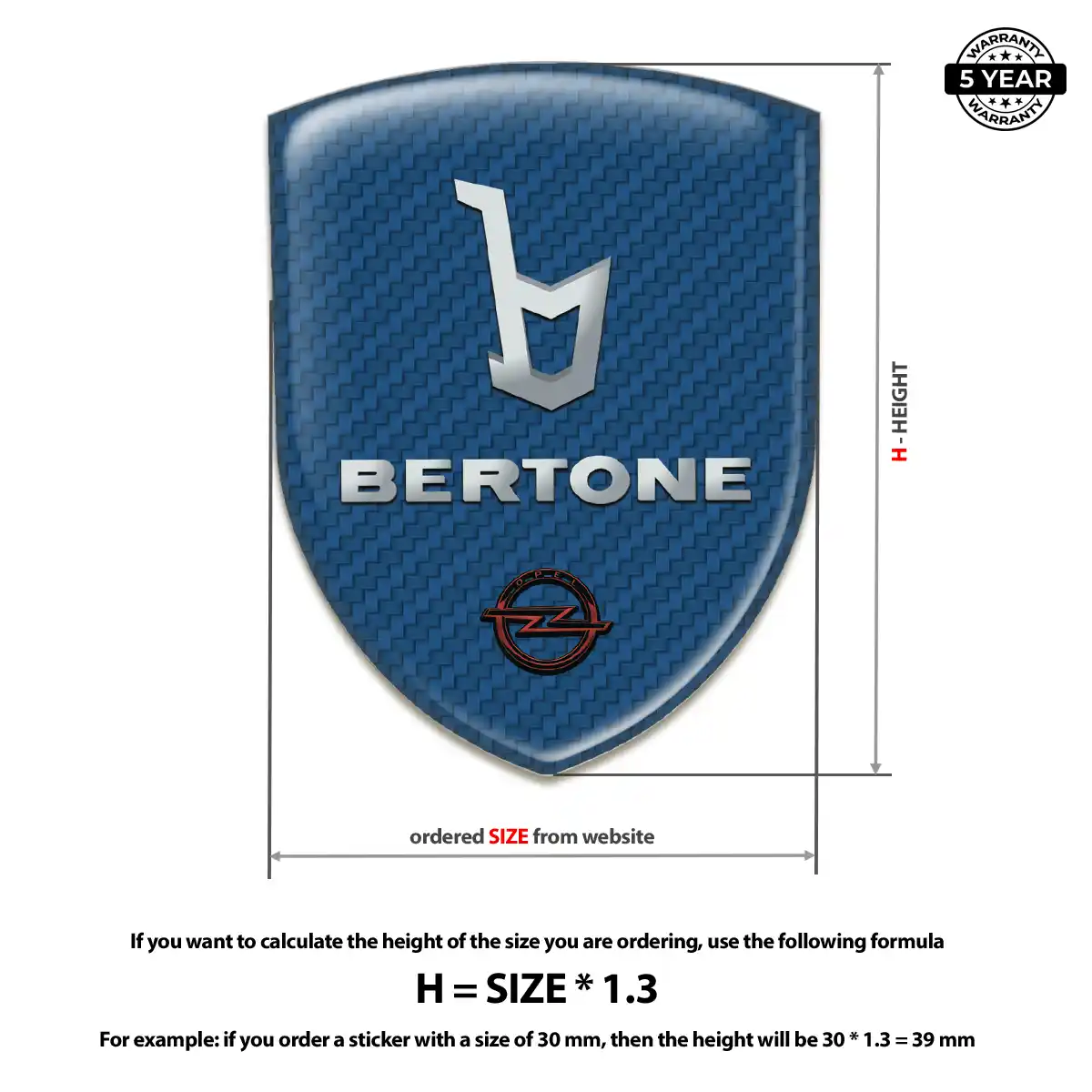 Opel Automotive Resin Decal Resin Luxe