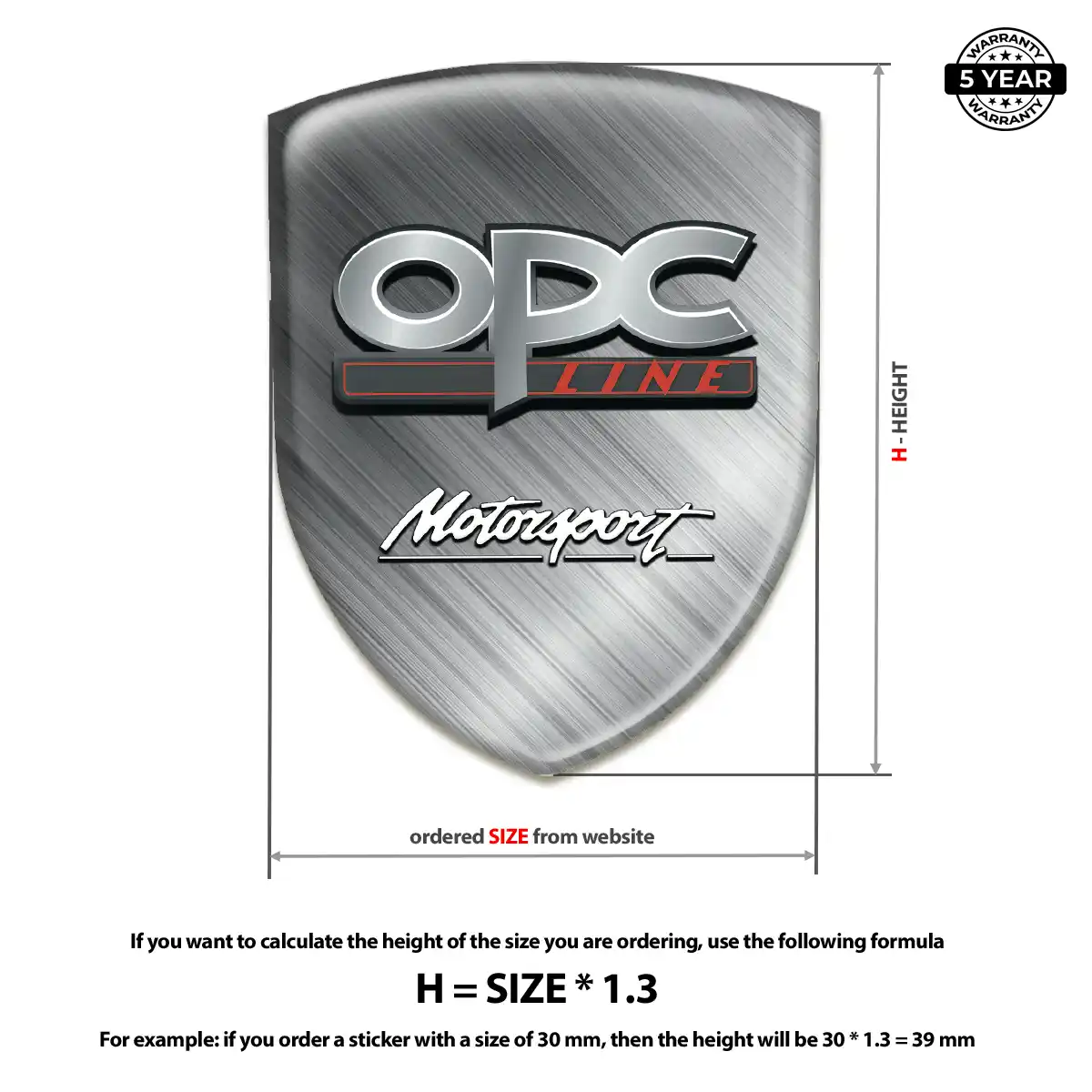 Opel Automotive Resin Decal Sleek Style
