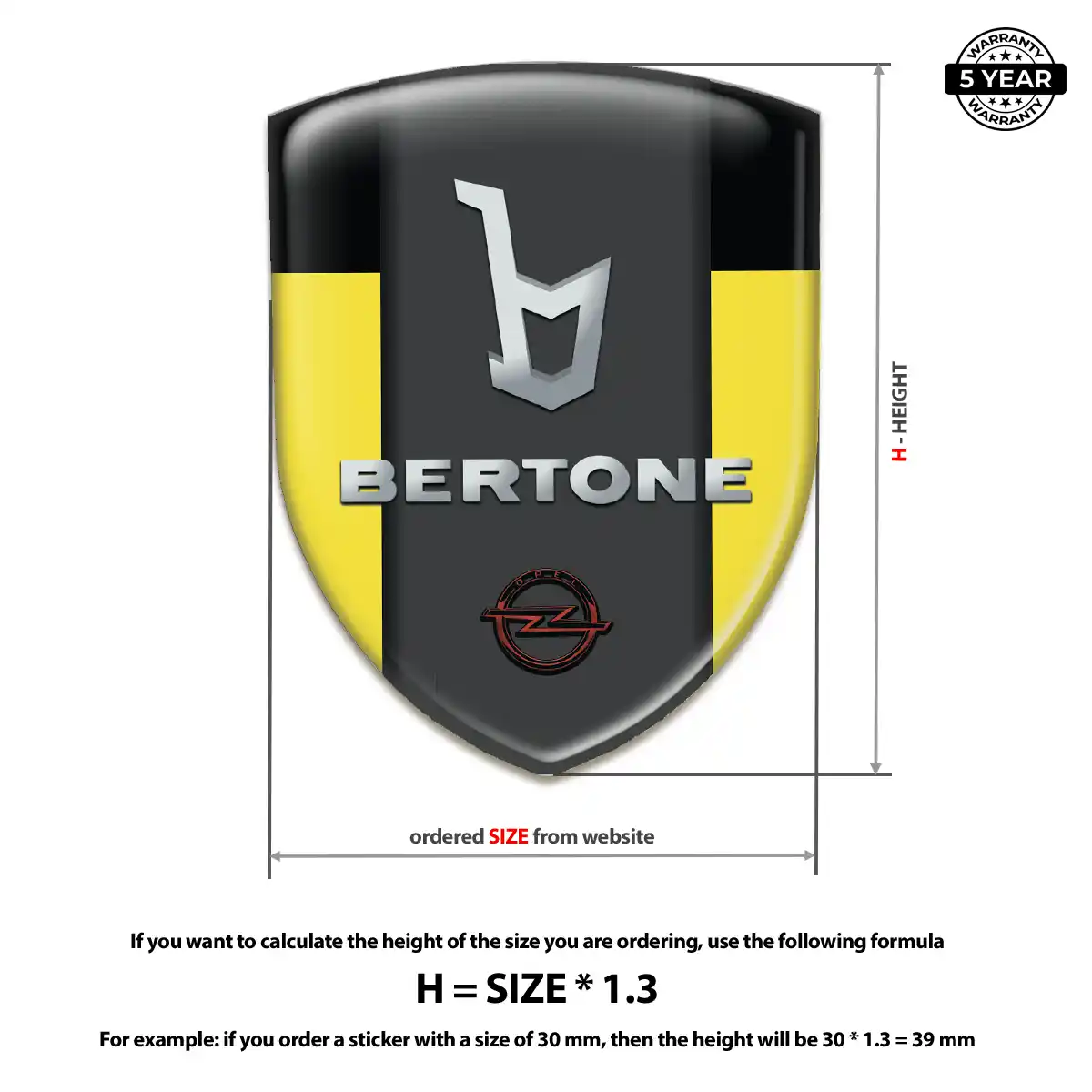 Opel Automotive Resin Decal Superior Craft