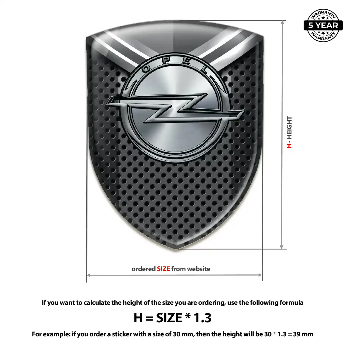 Opel Badge Premium Dome