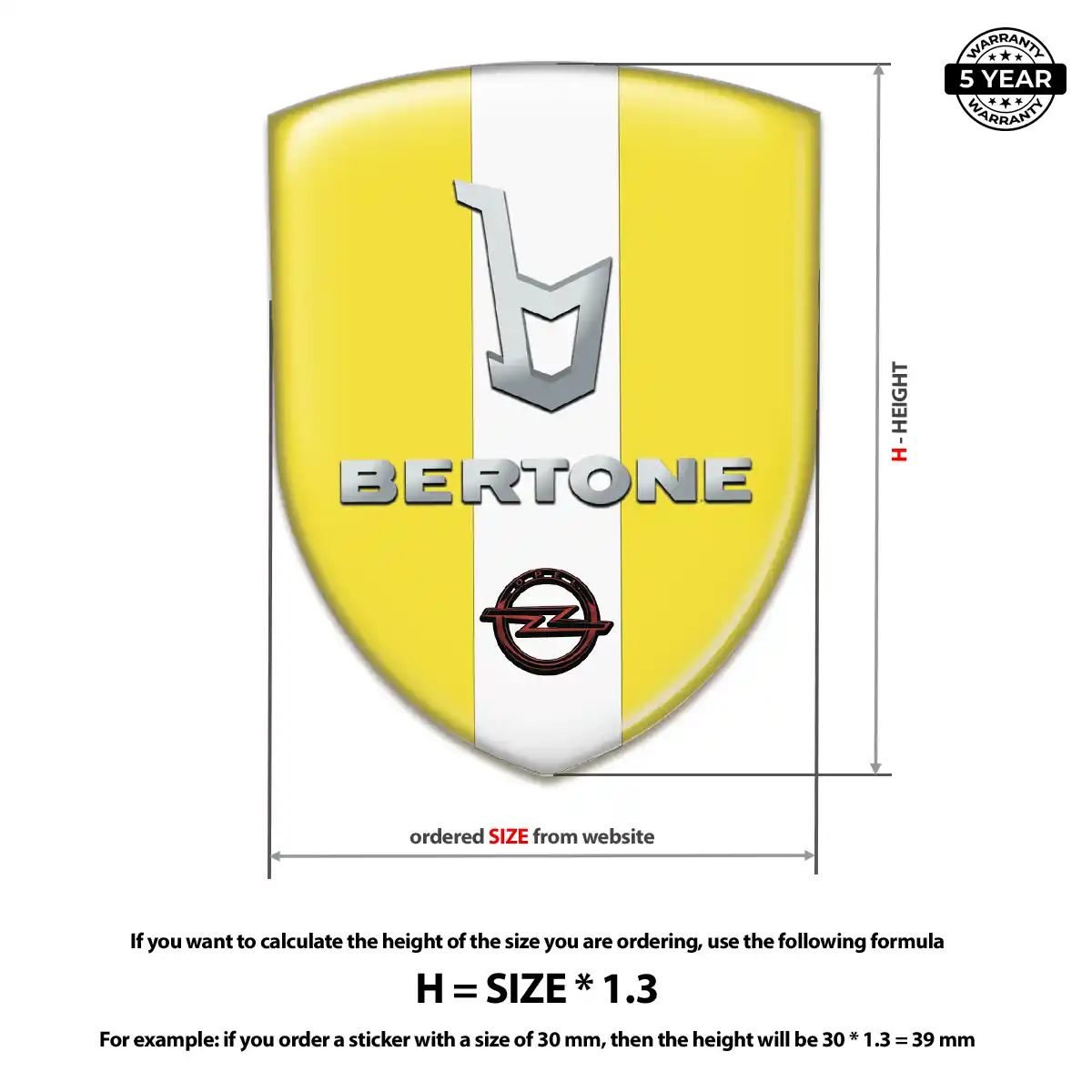 Opel Car Badge Sticker Elite Edition