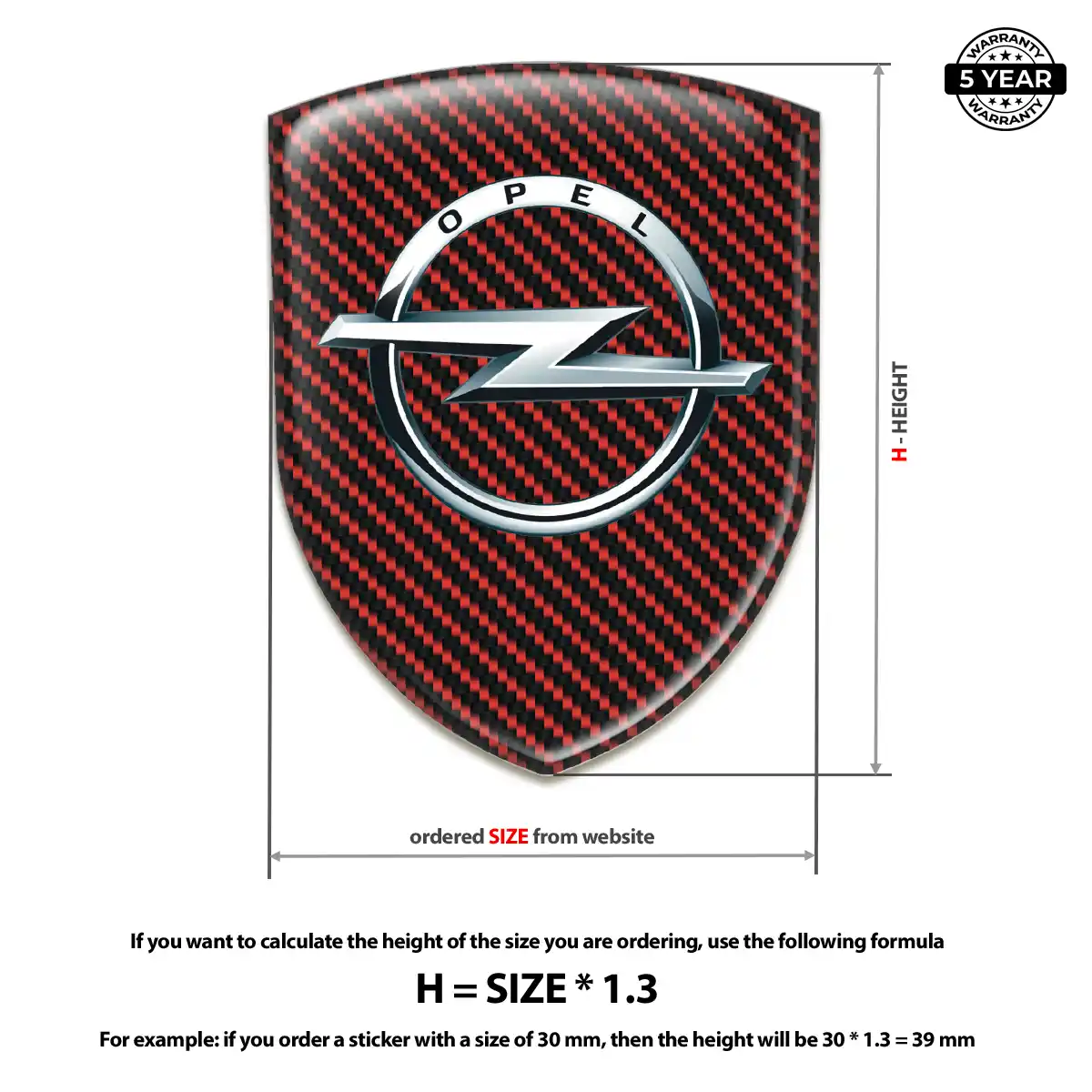 Opel Car Badge Sticker Interior Luxe