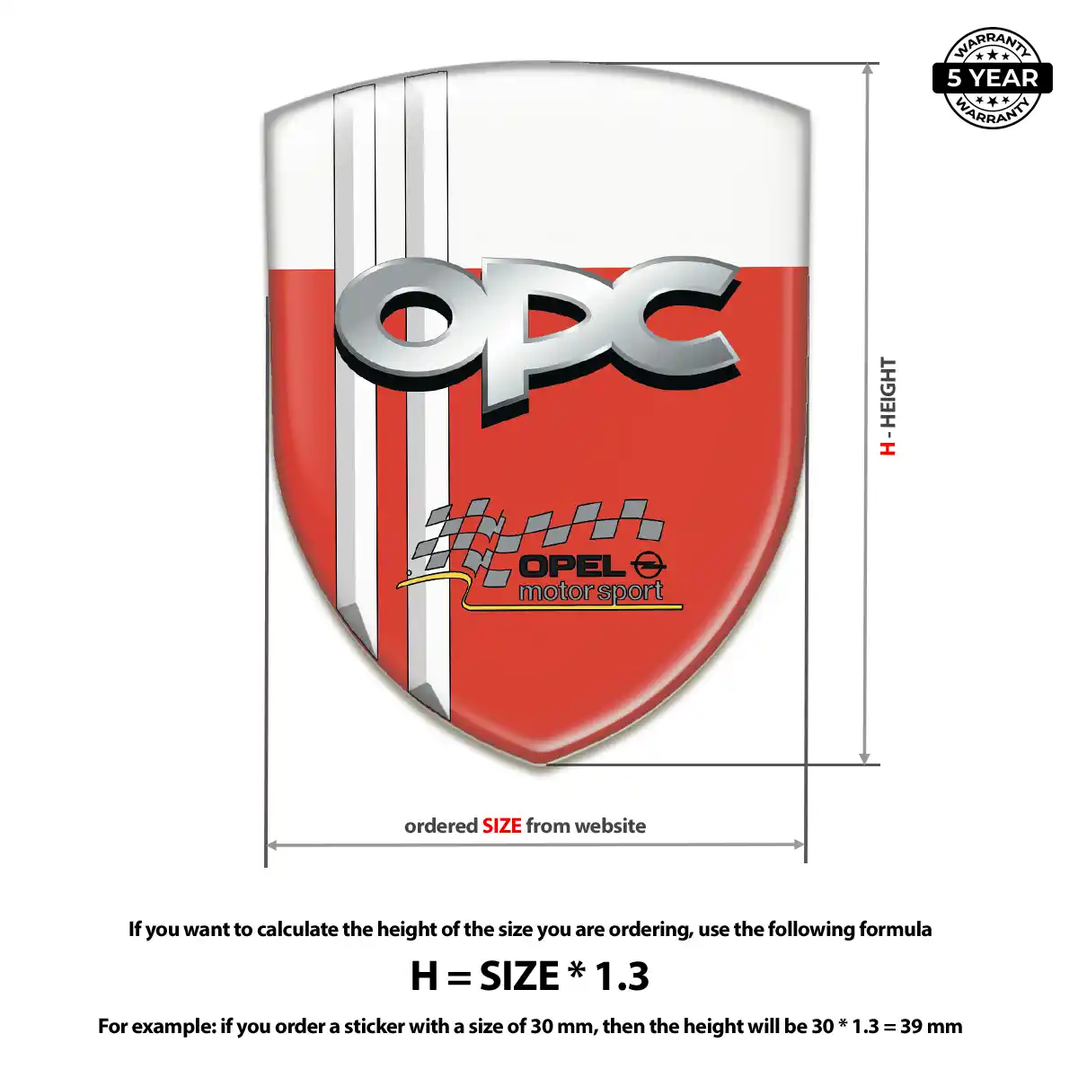 Opel Car Badge Sticker Noble Edition