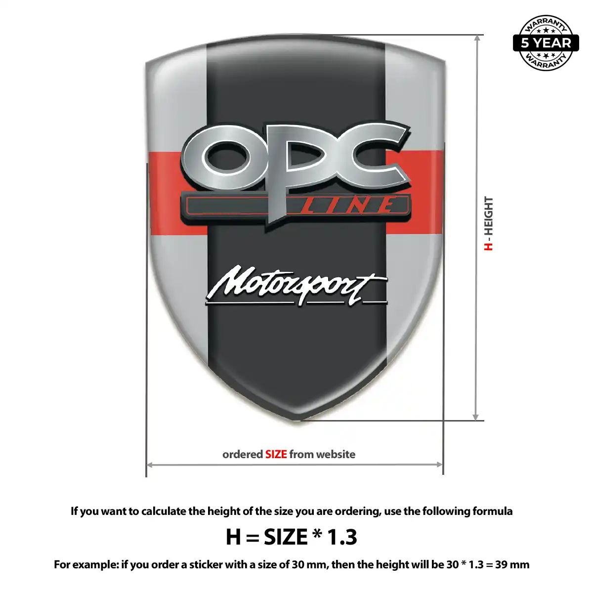 Opel Car Badge Sticker Opulent Line