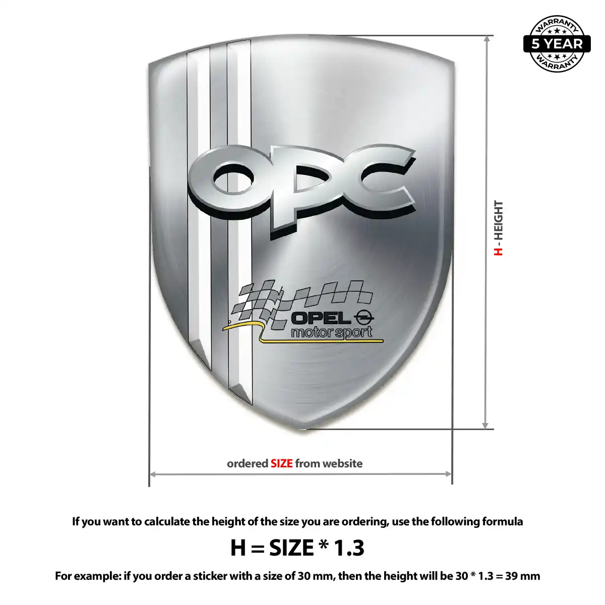 Opel Car Badge Sticker Refined Design