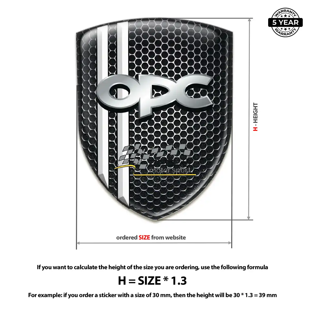 Opel Car Badge Sticker Resin Luxe