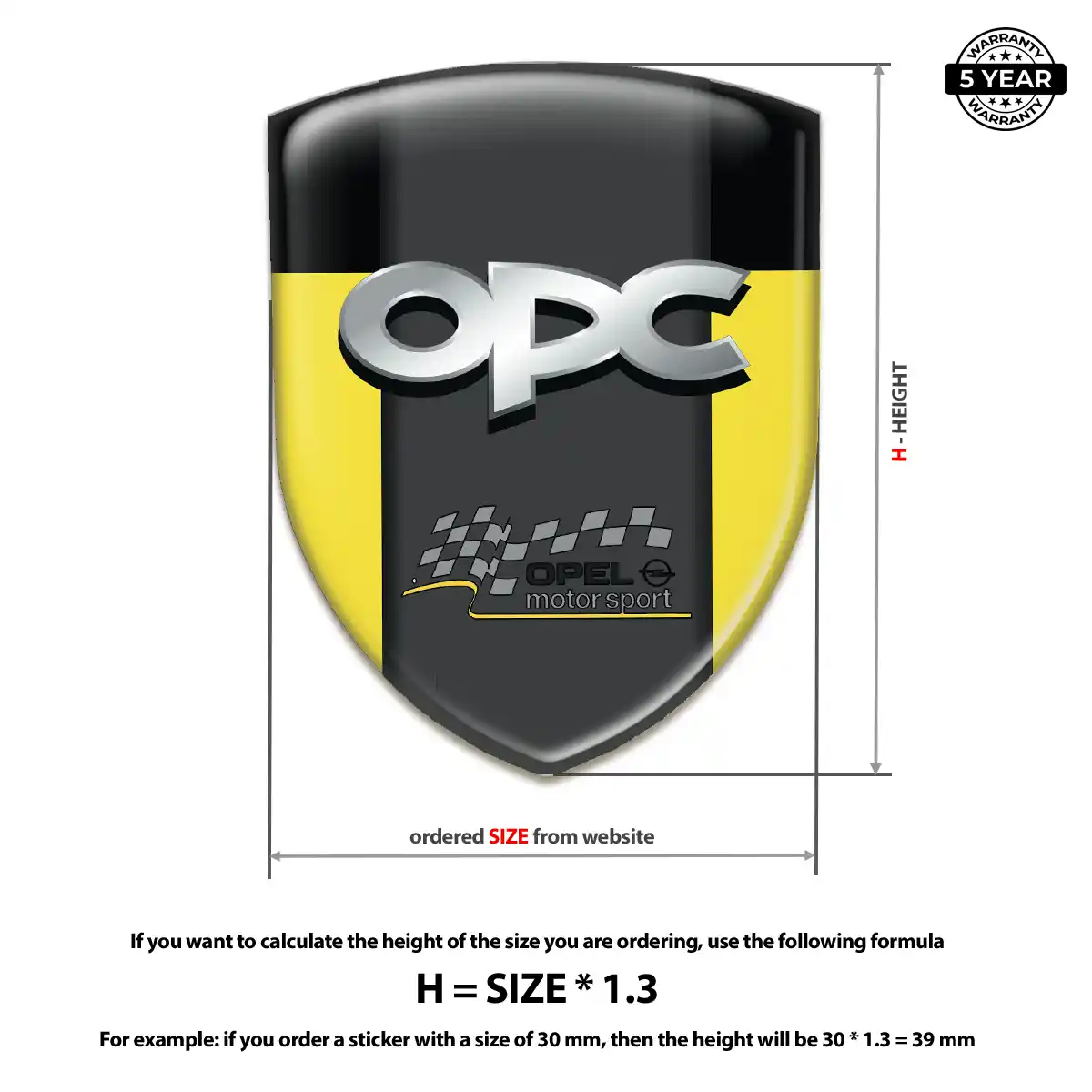 Opel Car Badge Sticker Signature Grade