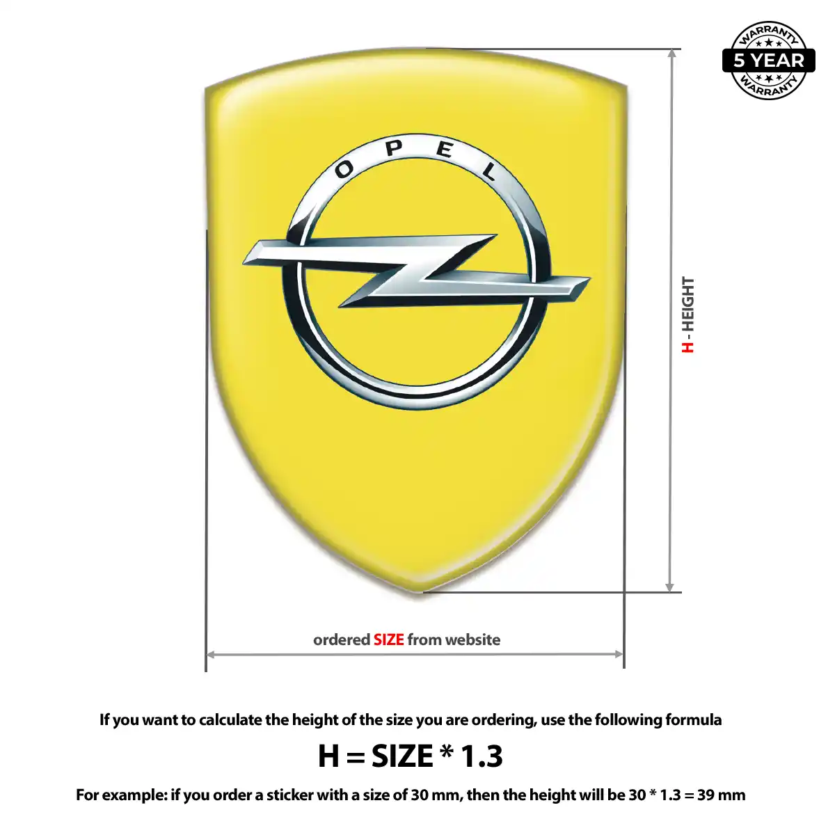 Opel Car Badge Sticker Superior Craft