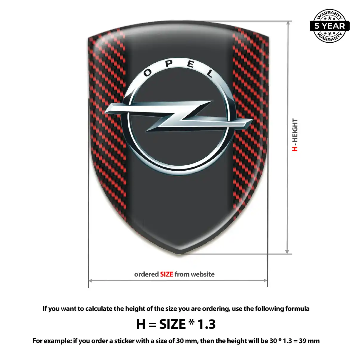 Opel Car Emblem Decal Deluxe Edition