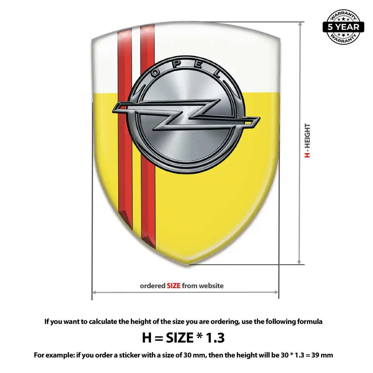 Opel Car Emblem Decal Interior Luxe