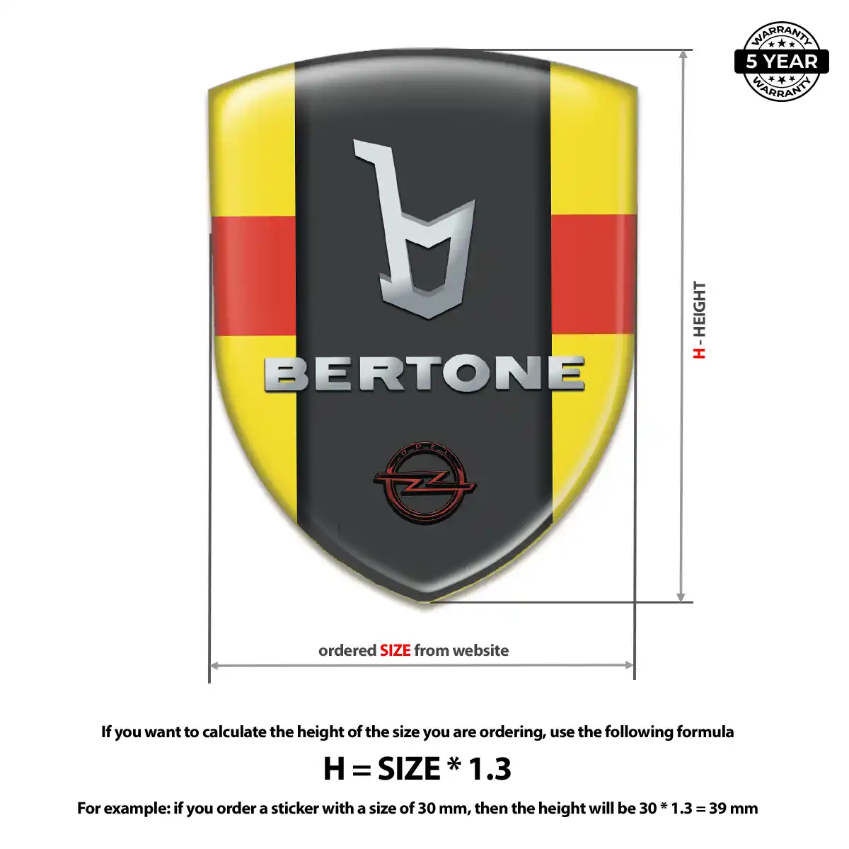 Opel Car Emblem Decal Noble Edition