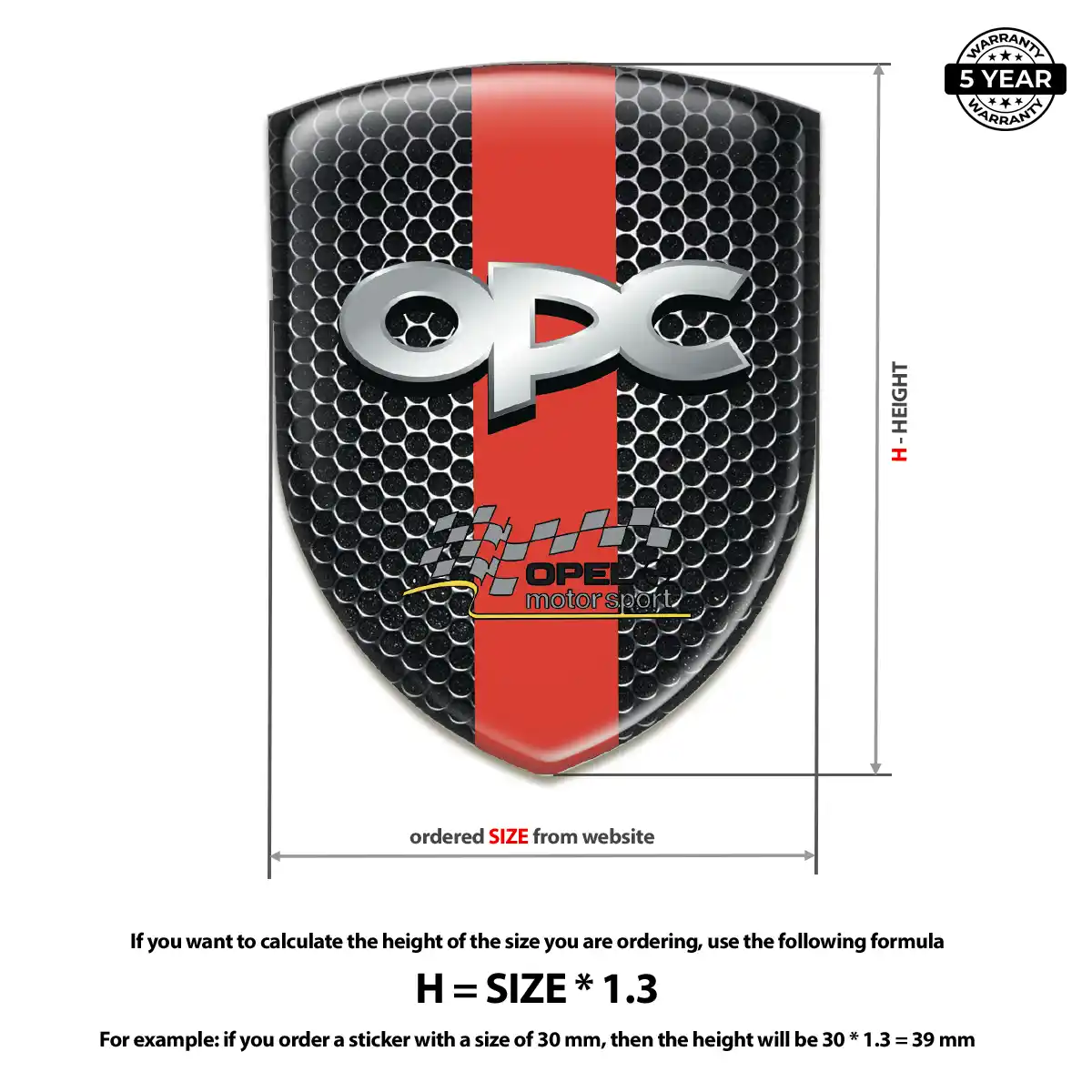 Opel Car Emblem Decal Opulent Line