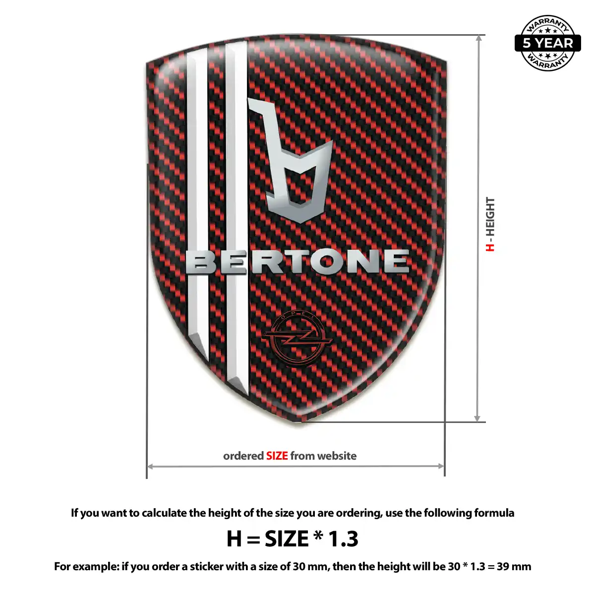 Opel Car Emblem Decal Premium Dome