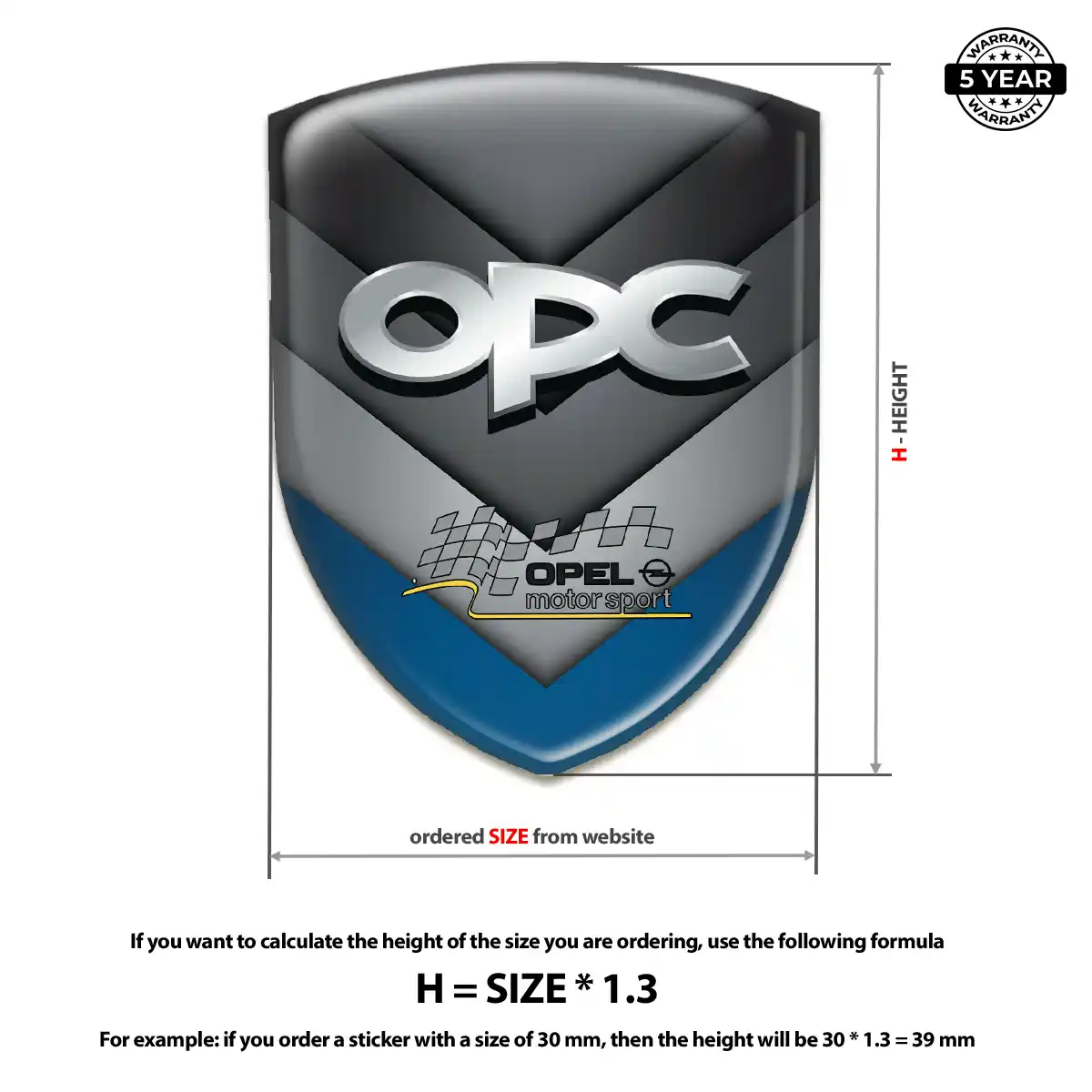 Opel Car Emblem Decal Prestige Line
