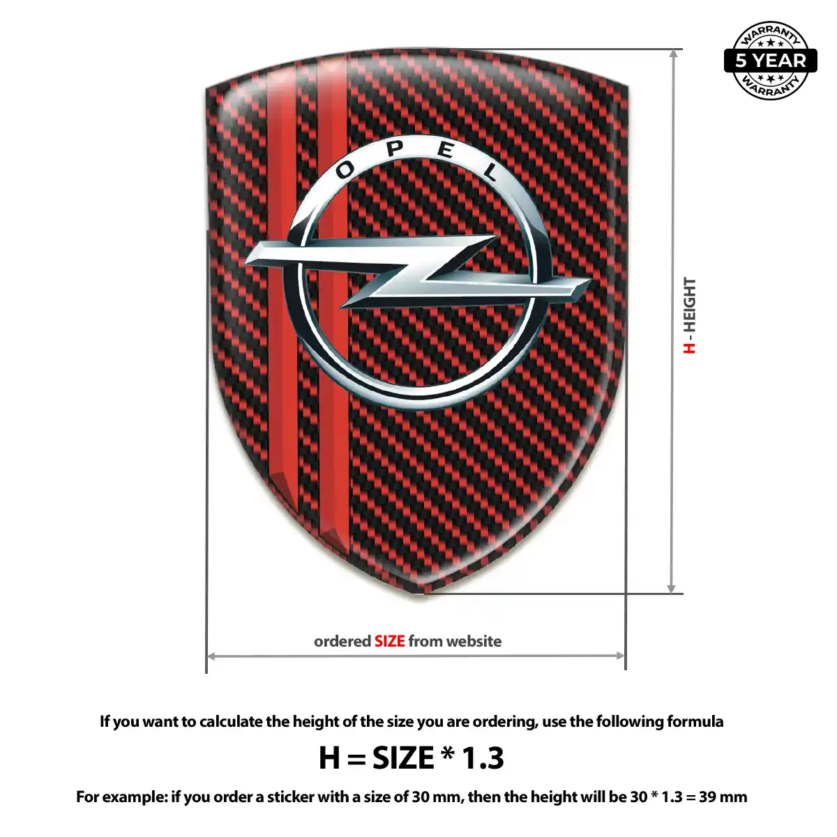 Opel Car Emblem Decal Resin Elite