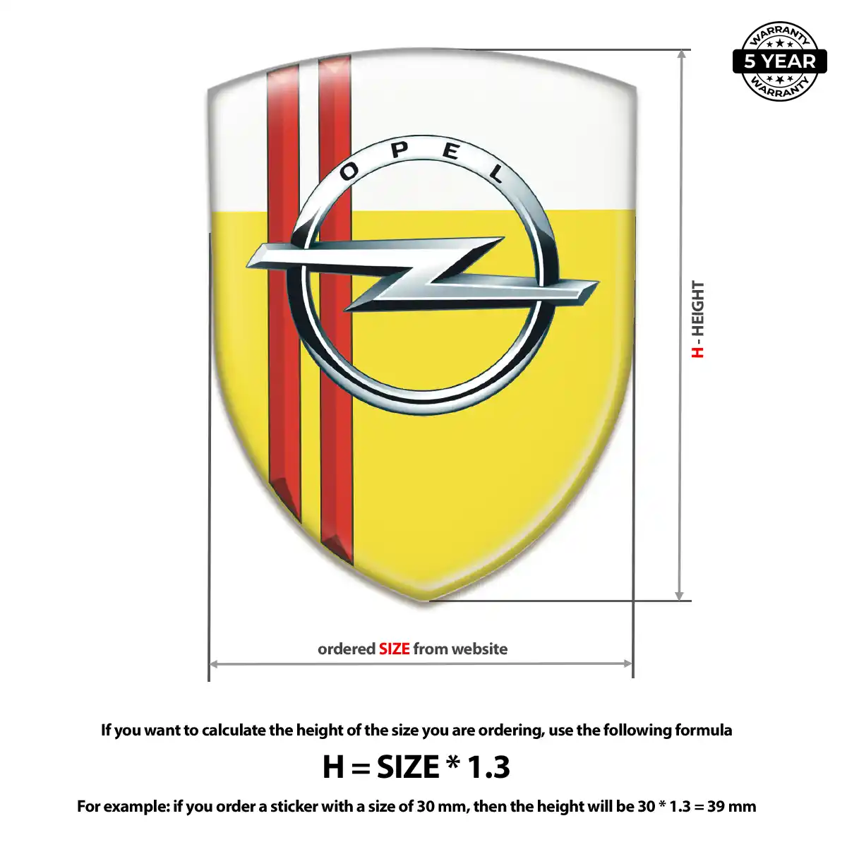 Opel Car Emblem Decal Sleek Style