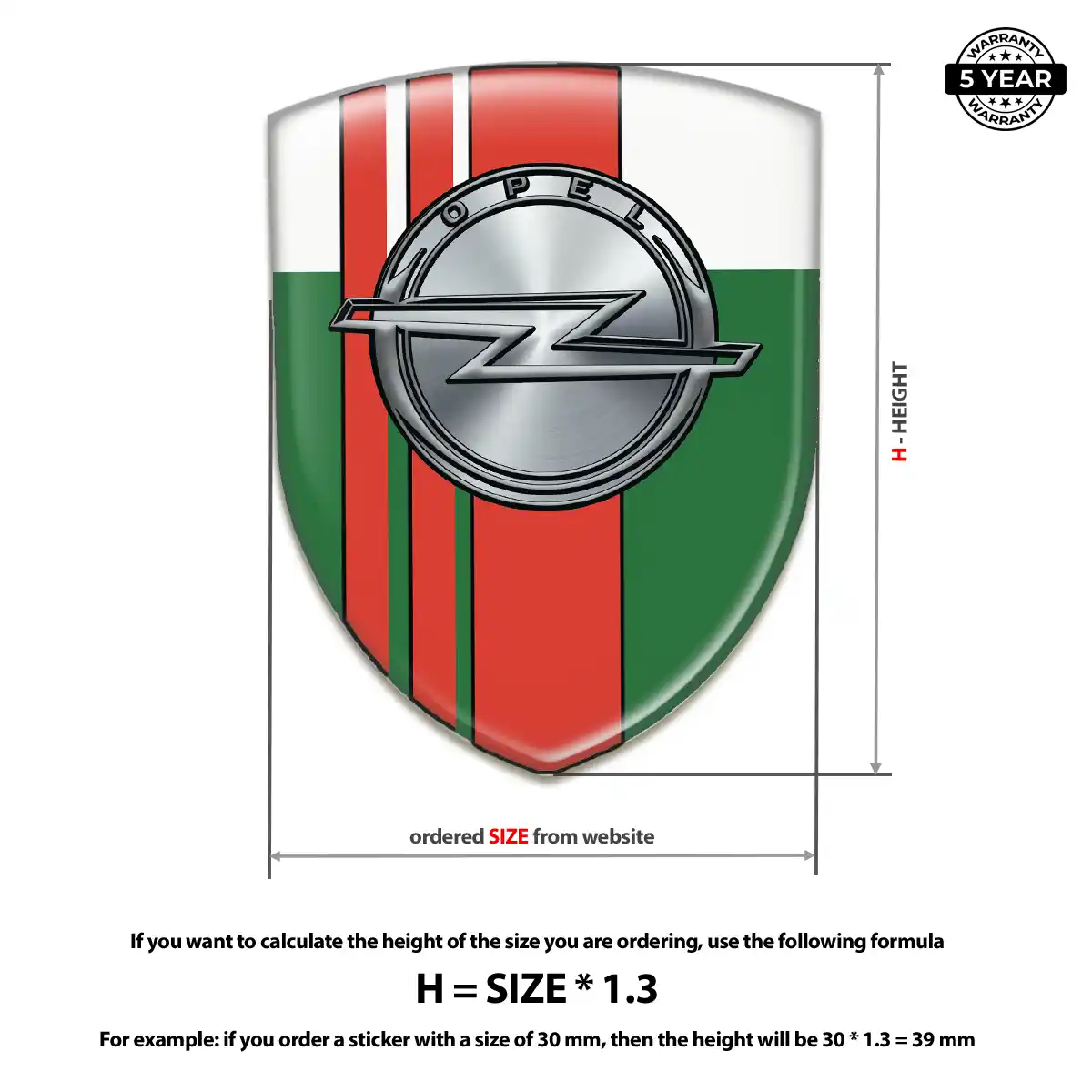 Opel Car Emblem Overlay Outer Style