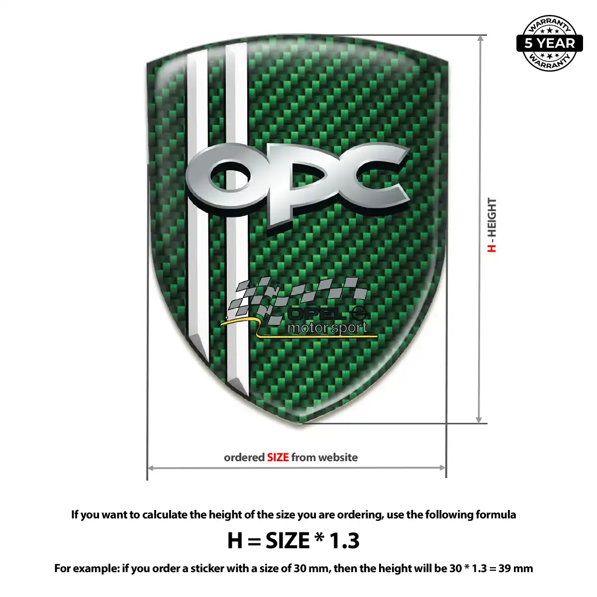 Opel Car Emblem Overlay Premium Dome