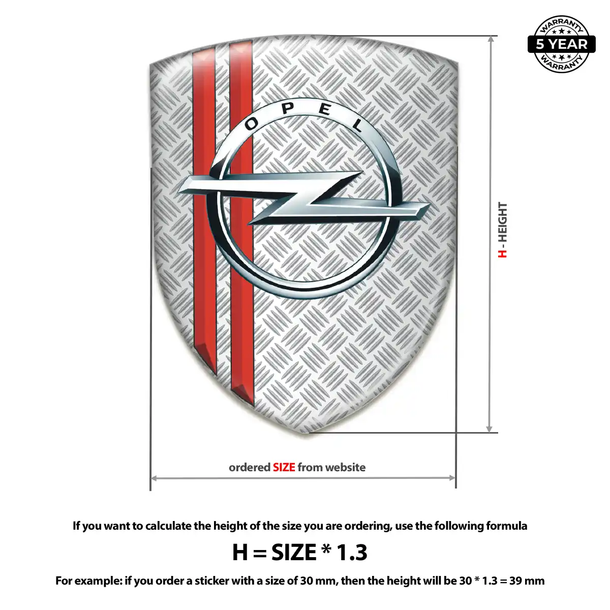 Opel Car Emblem Overlay Prime Quality