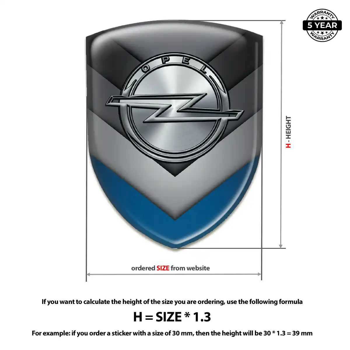 Opel Car Emblem Overlay Resin Elite