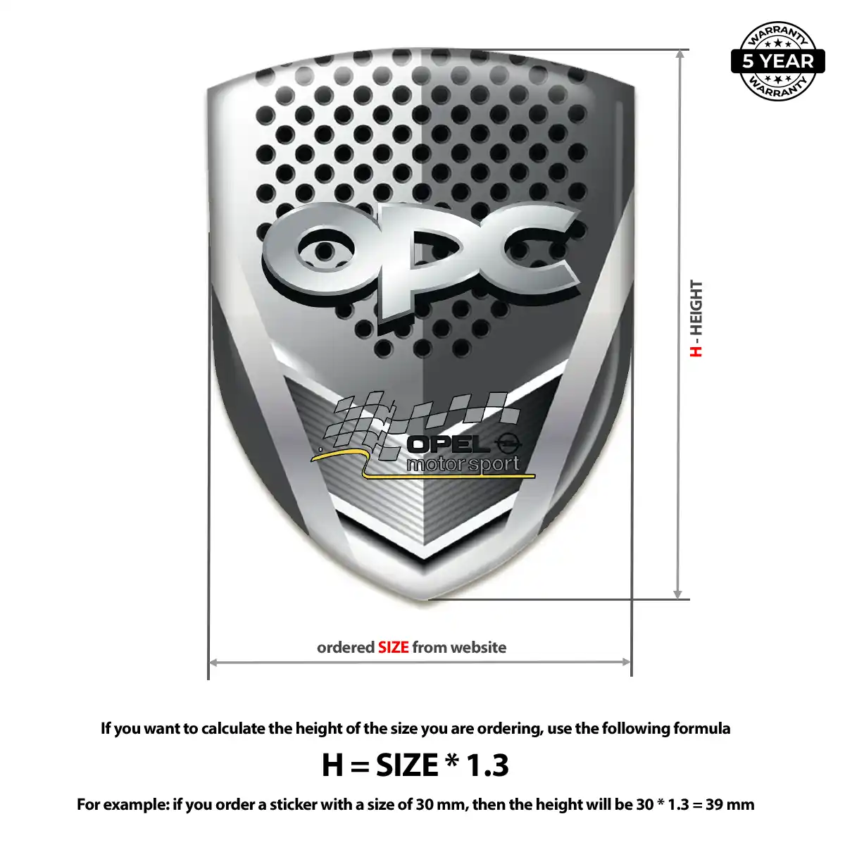Opel Car Emblem Overlay Resin Luxe