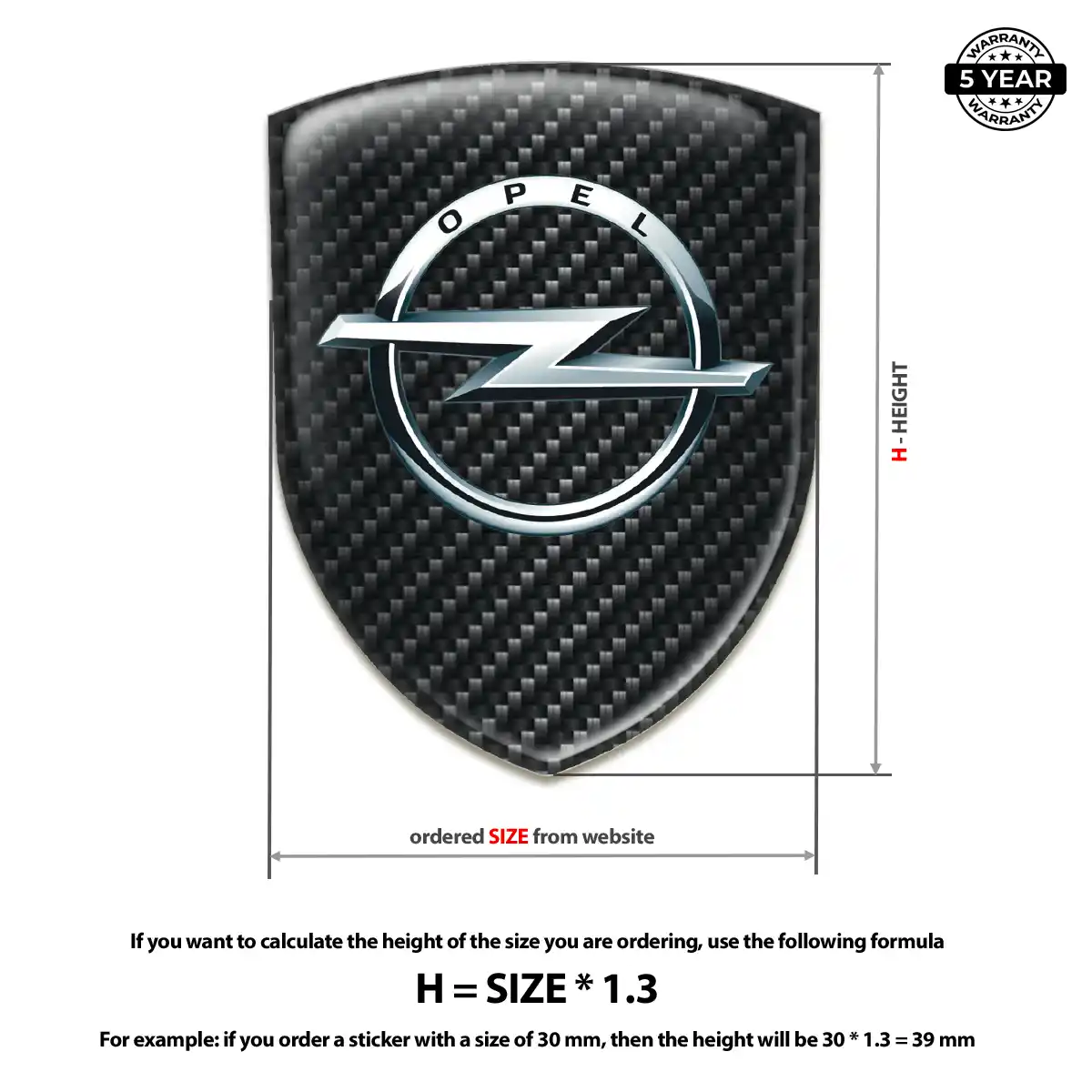 Opel Car Emblem Overlay Signature Grade