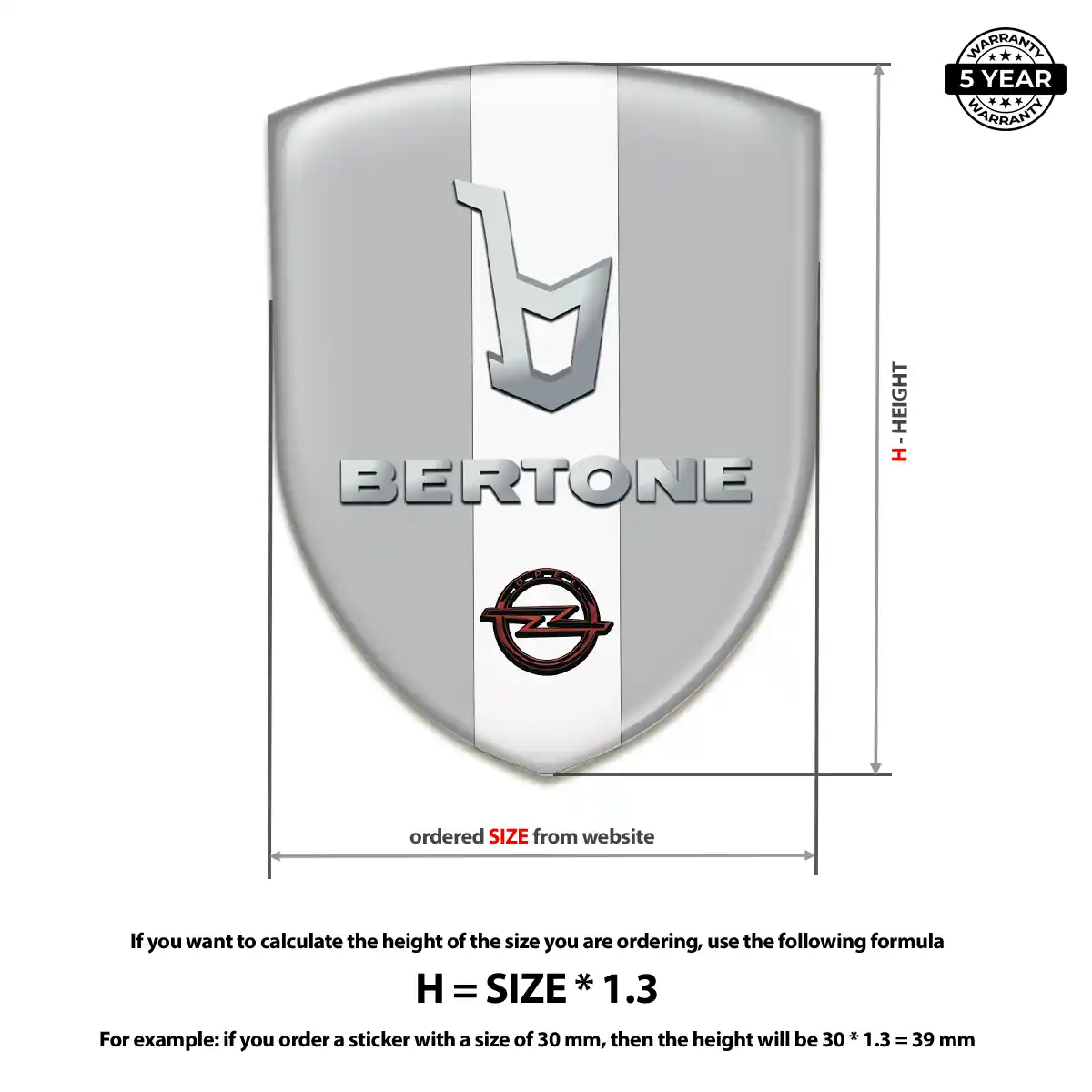 Opel Car Emblem Sticker Deluxe Edition