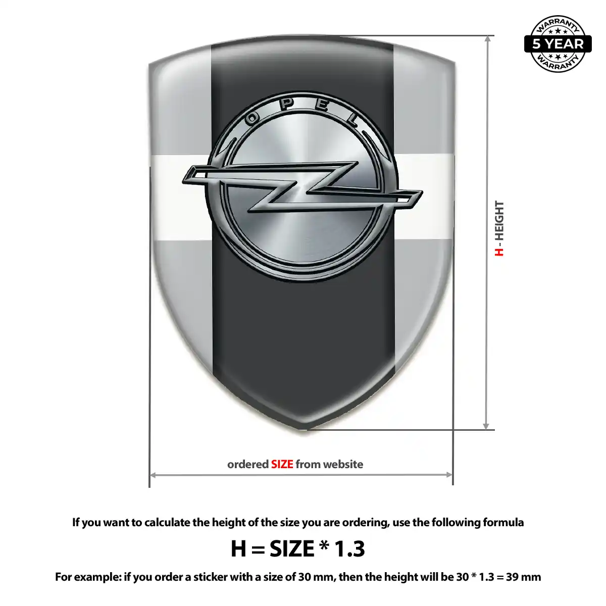 Opel Car Emblem Sticker Interior Elegance