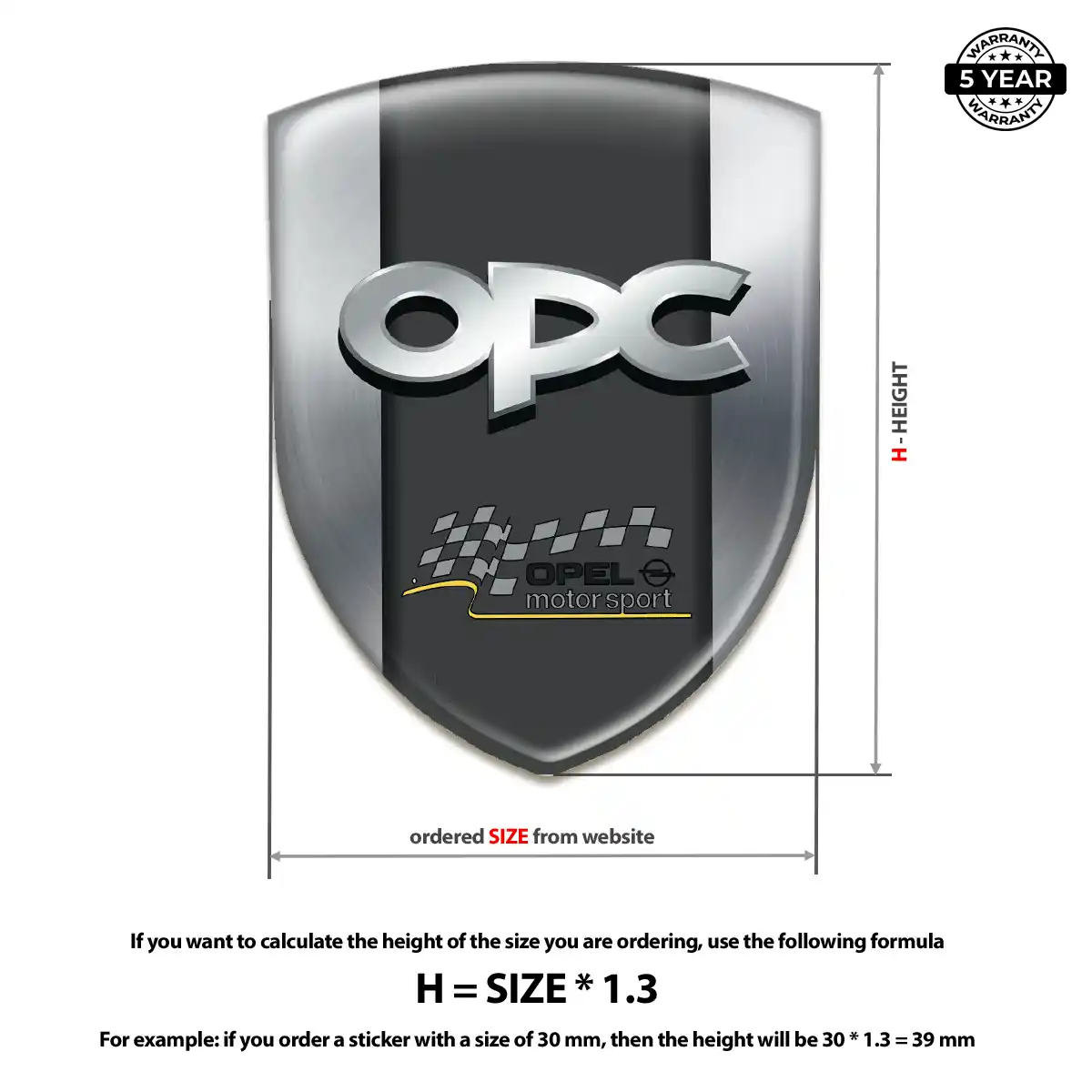 Opel Car Emblem Sticker Noble Edition