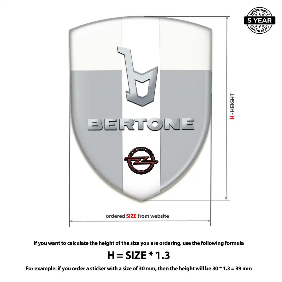 Opel Car Emblem Sticker Opulent Line