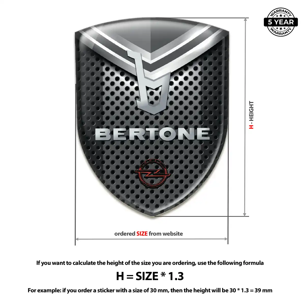 Opel Car Emblem Sticker Premium Dome