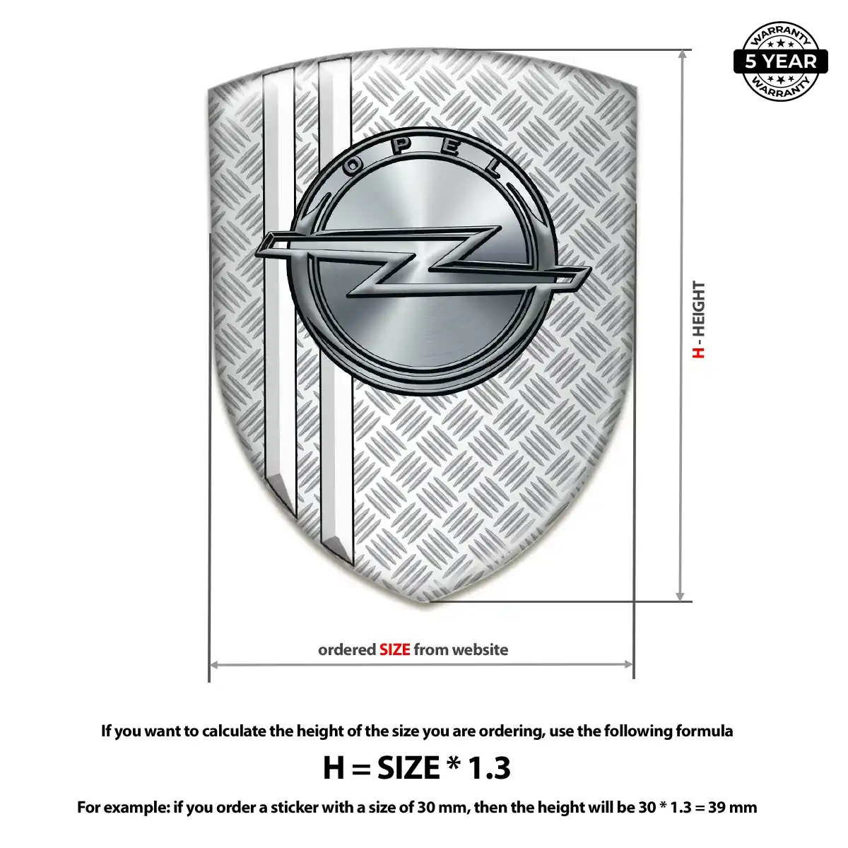 Opel Car Emblem Sticker Signature Grade
