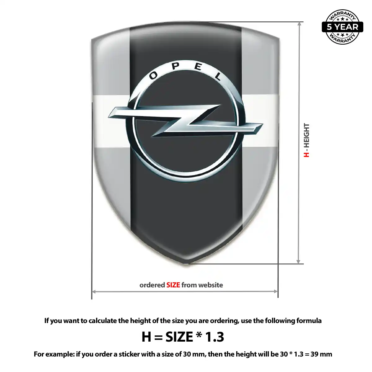 Opel Car Emblem Sticker Superior Craft