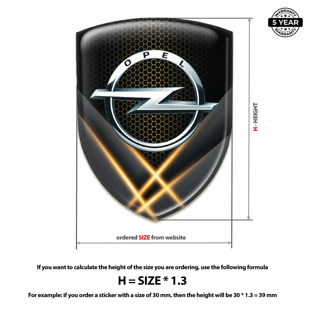 Opel Car Logo Decal Deluxe Edition