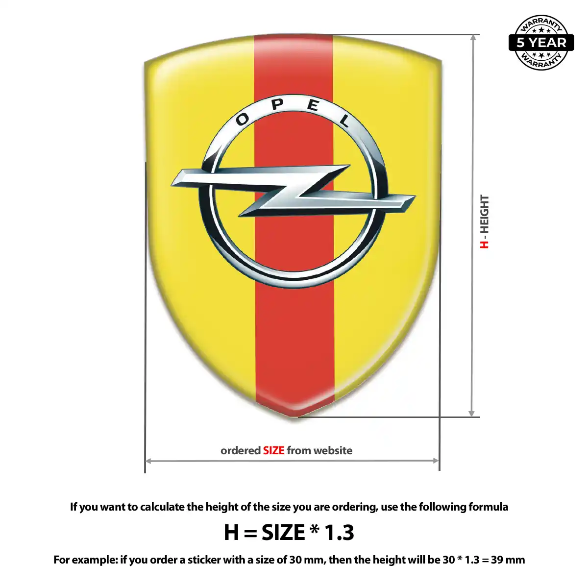 Opel Car Logo Decal Elite Edition