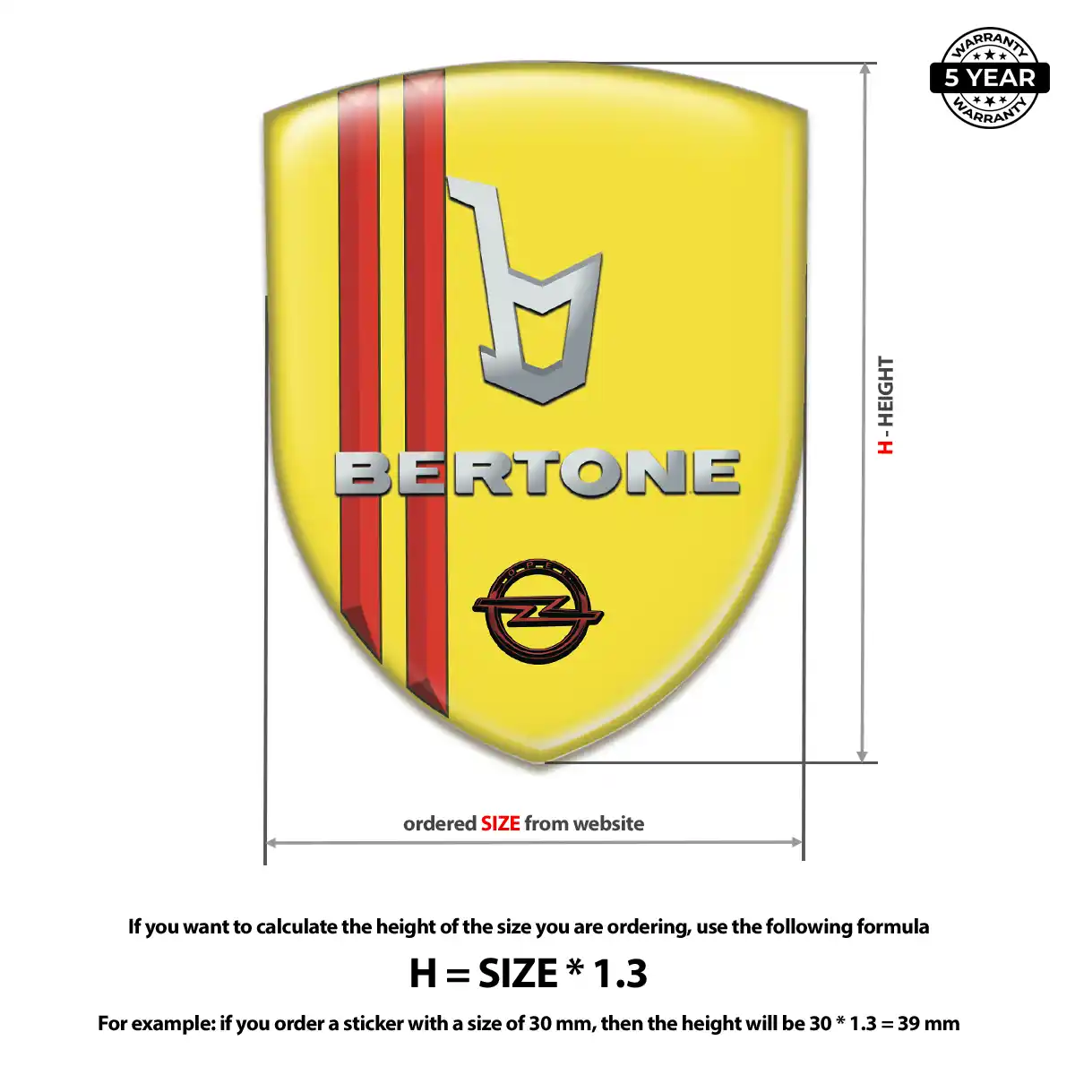Opel Car Logo Decal Elite Finish