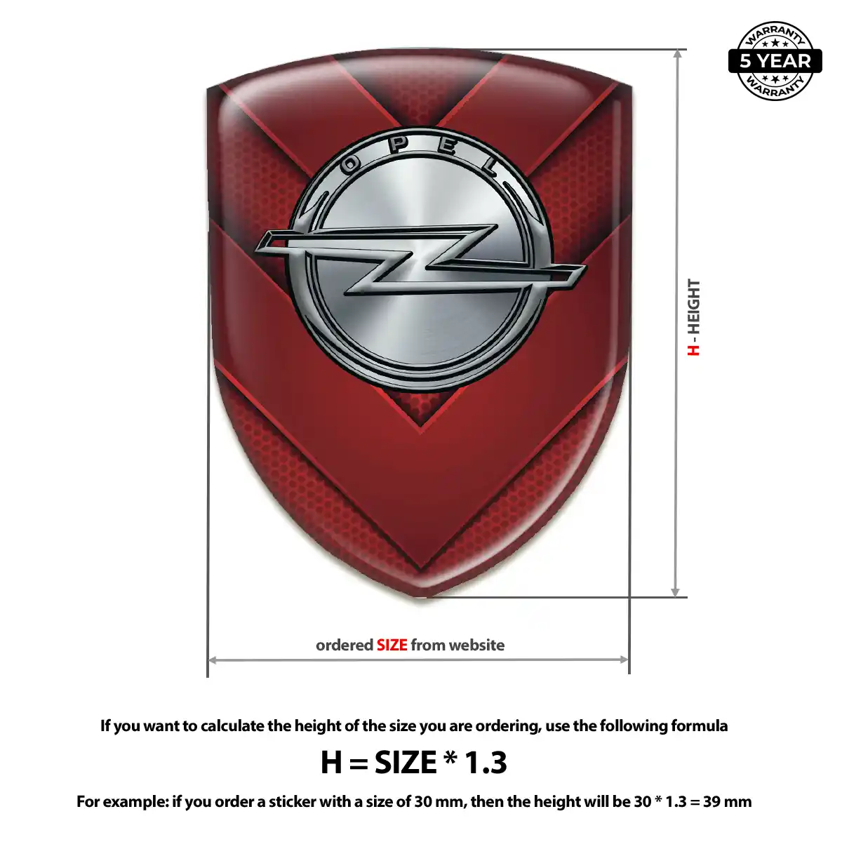 Opel Car Logo Decal Prestige Line