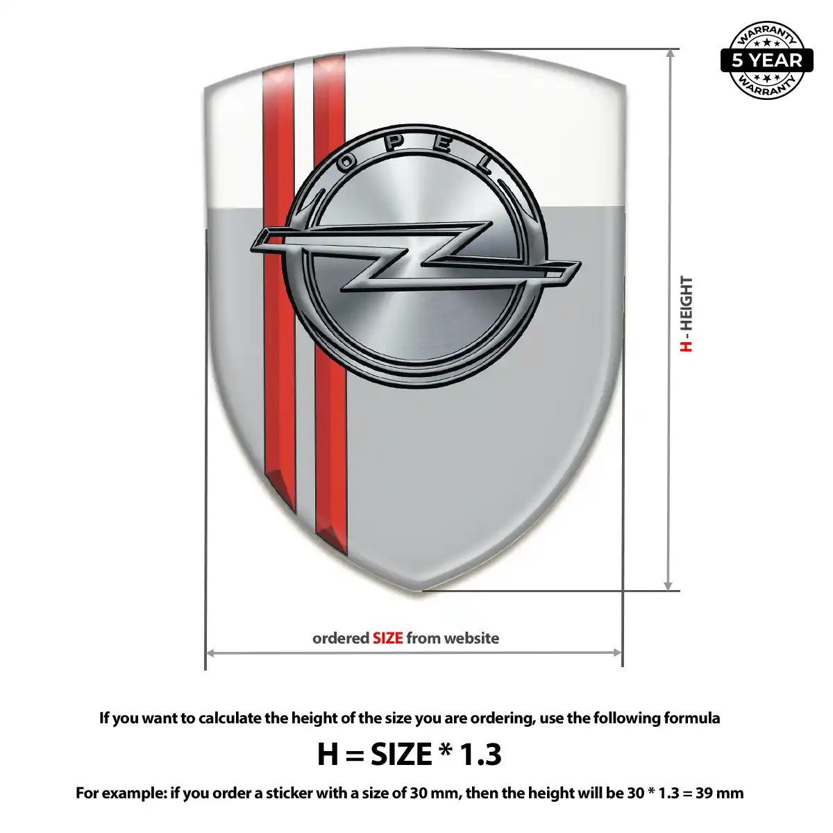 Opel Car Logo Decal Refined Design