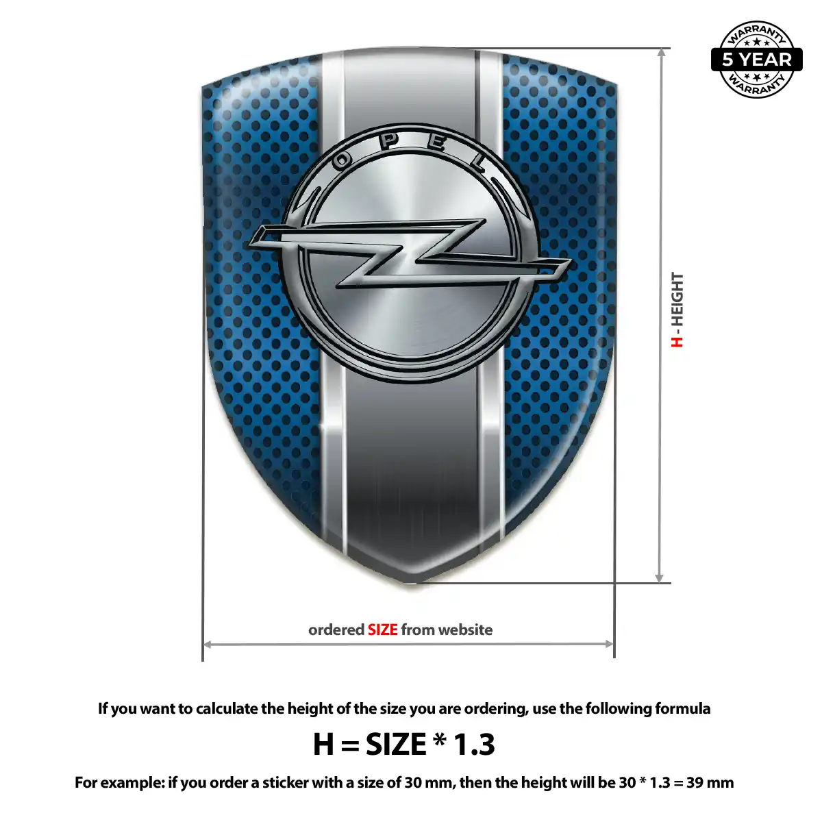 Opel Crest Emblem Cabin Style