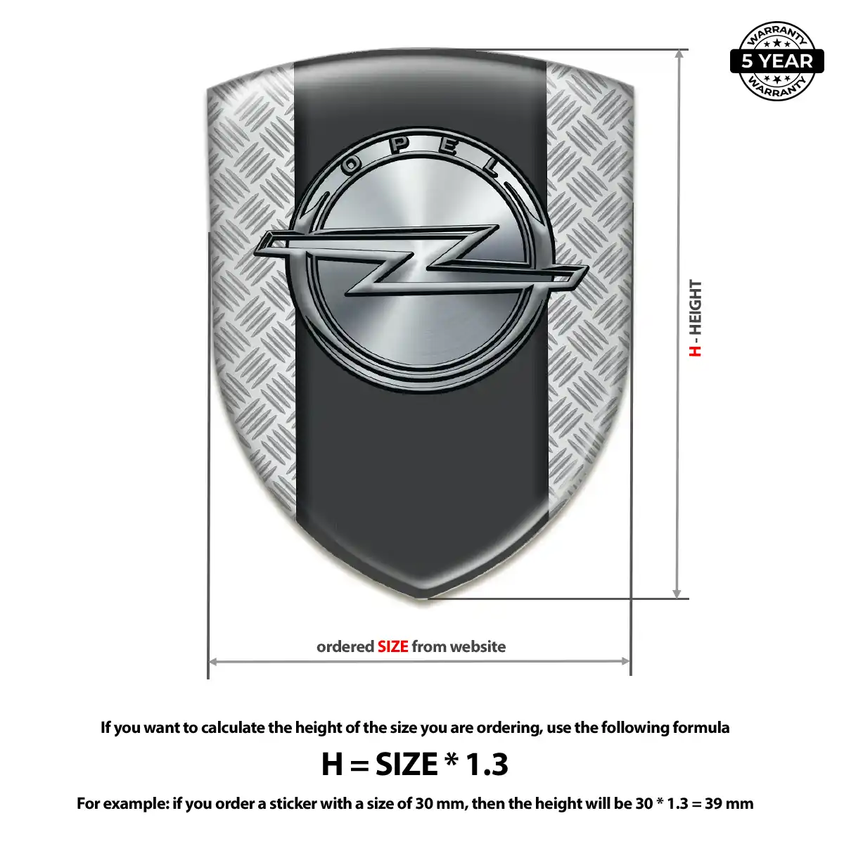 Opel Crest Emblem Outer Style